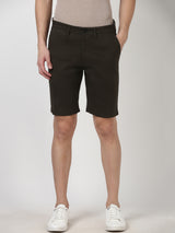 Men's Green Casual Regular Fit Solid Shorts