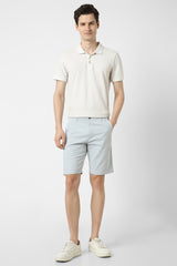 Men's Blue Casual Regular Fit Solid Shorts