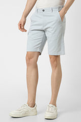 Men's Blue Casual Regular Fit Solid Shorts