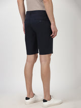 Men's Navy Casual Regular Fit Solid Shorts