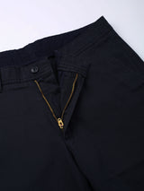 Men's Navy Casual Regular Fit Solid Shorts