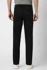 Men's Black Casual Regular Fit Trouser