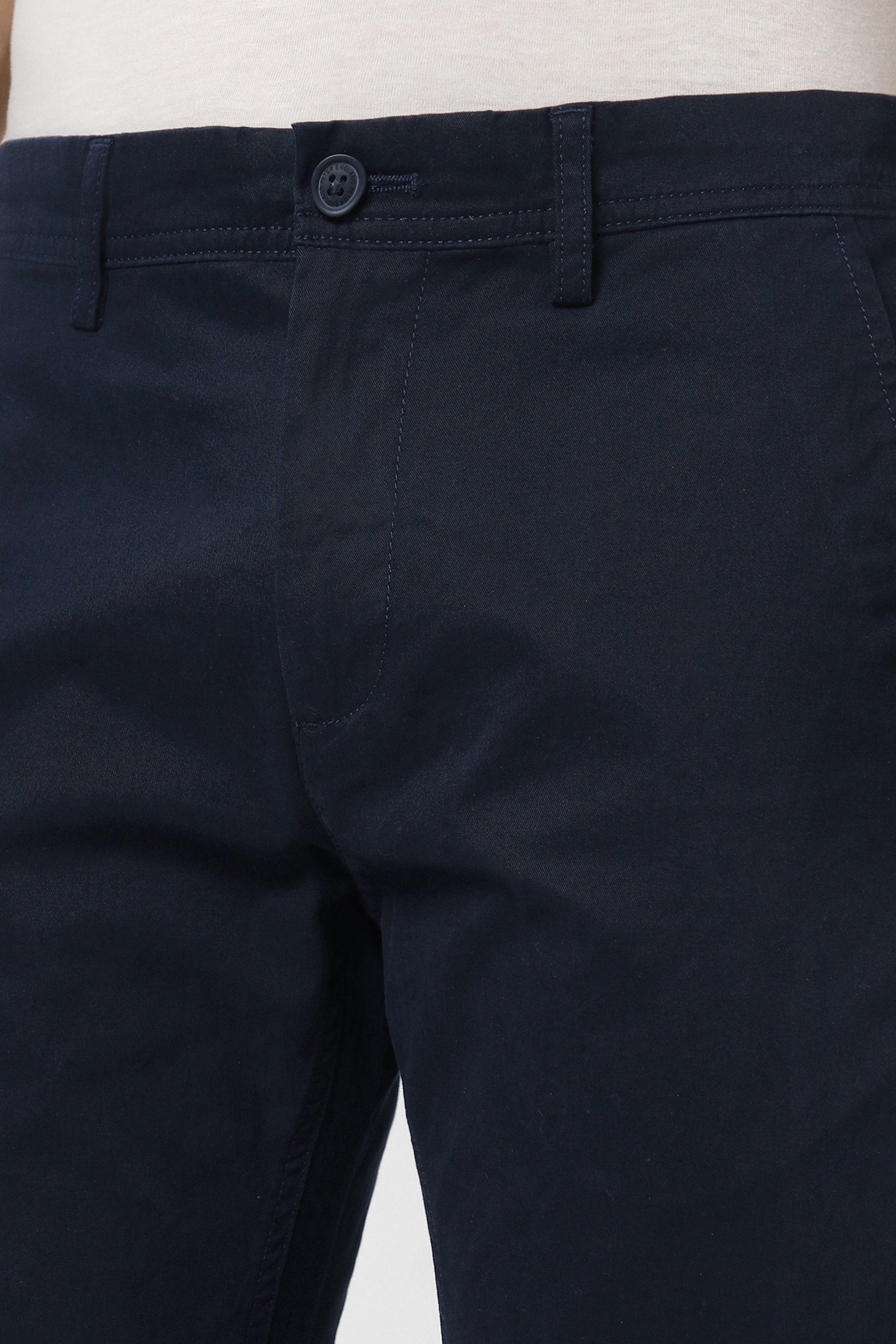 Men's Navy Casual Regular Fit Trouser