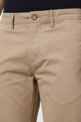 Men's Beige Casual Regular Fit Trouser