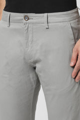 Men's Grey Casual Regular Fit Trouser