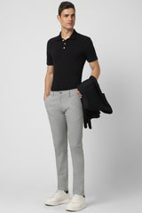 Men's Grey Casual Regular Fit Trouser
