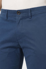 Men's Blue Casual Regular Fit Trouser