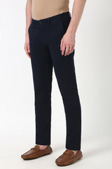 Men's Navy Casual Regular Fit Trouser