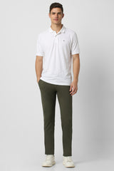Men's Green Casual Regular Fit Trouser