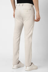 Men's Grey Casual Regular Fit Trouser