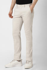 Men's Grey Casual Regular Fit Trouser