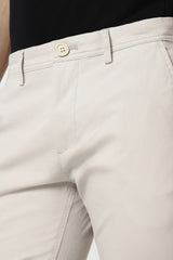 Men's Grey Casual Regular Fit Trouser