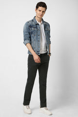 Men's Black Casual Regular Fit Trouser