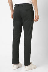 Men's Black Casual Regular Fit Trouser