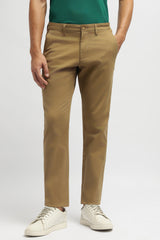 Men's Green Casual Regular Fit Trouser