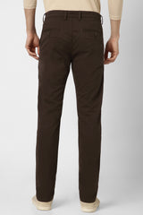 Men's Brown Casual Regular Fit Trouser