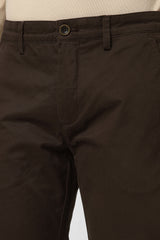 Men's Brown Casual Regular Fit Trouser