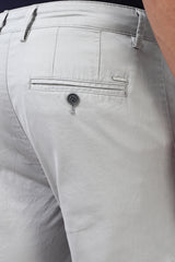 Men's Grey Casual Regular Fit Trouser