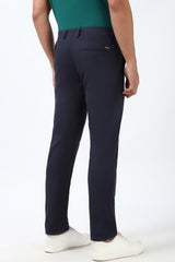 Men's Navy Casual Regular Fit Trouser
