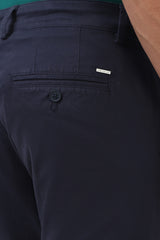 Men's Navy Casual Regular Fit Trouser