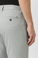 Men's Grey Casual Slim Fit Solid Trouser
