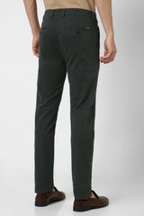 Men's Black Casual Slim Fit Solid Trouser