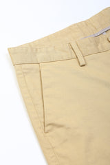 Men's Khaki Casual Slim Fit Solid Trouser