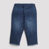 Girls Blue Casual Regular Solid Pants