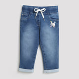 Girls Blue Regular Fit Non-Stretchable Jeans