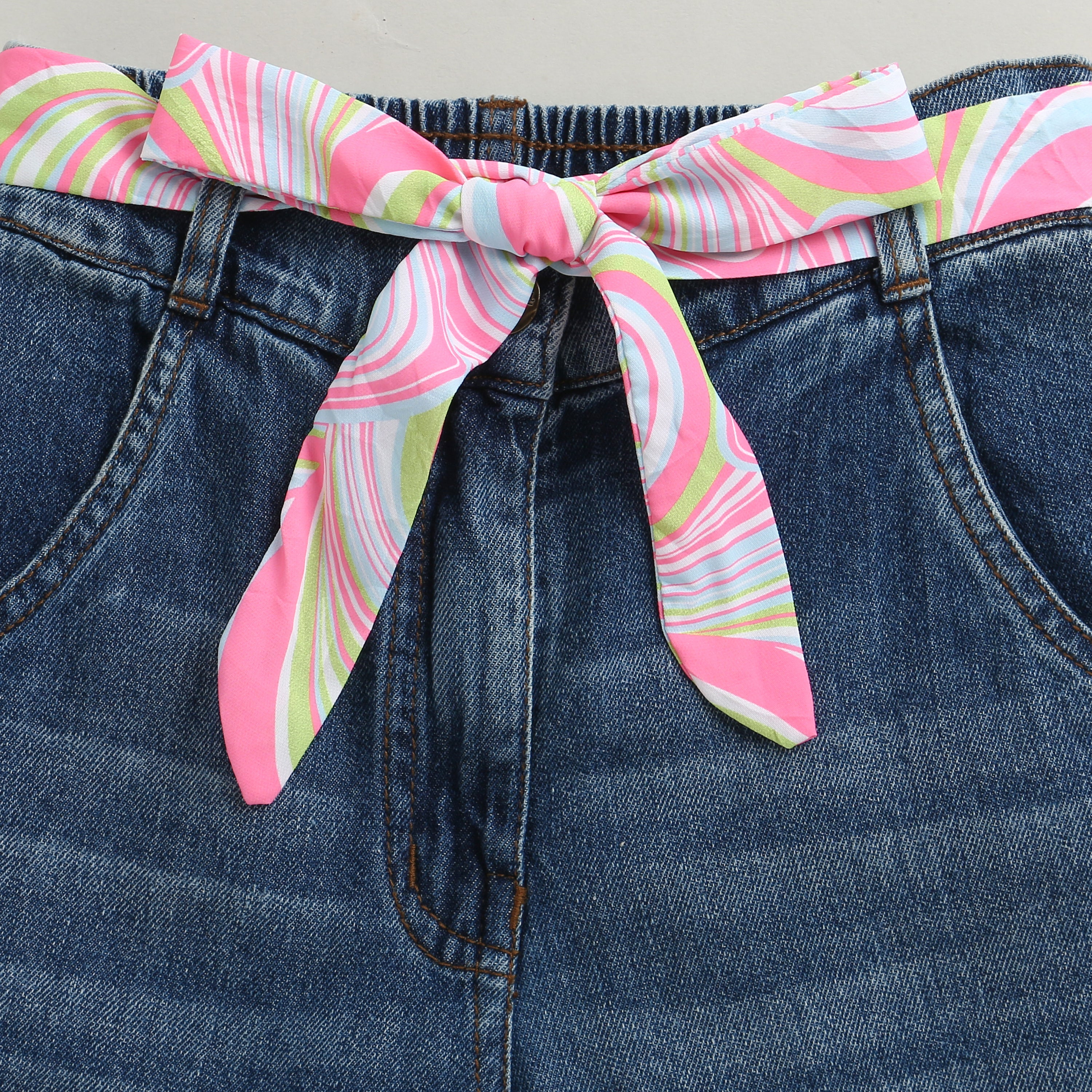Girls Blue Casual Pant