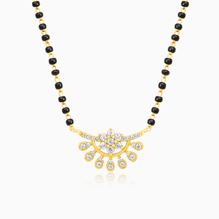 Women's Golden Floral Moon Mangalsutra