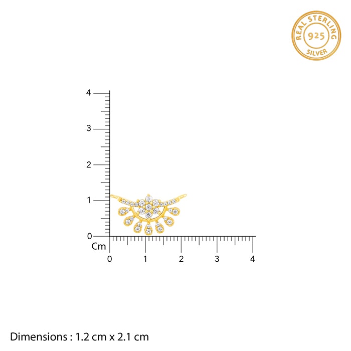 Women's Golden Floral Moon Mangalsutra