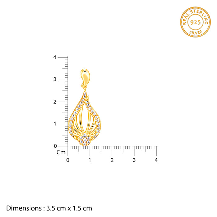 Women's Golden Glint Pendant with Link Chain