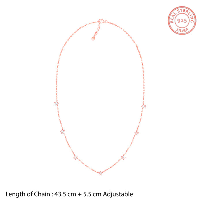 Women's Rose Gold Star Constellation Chain