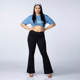 Women's Black Sports Bootcut Pant