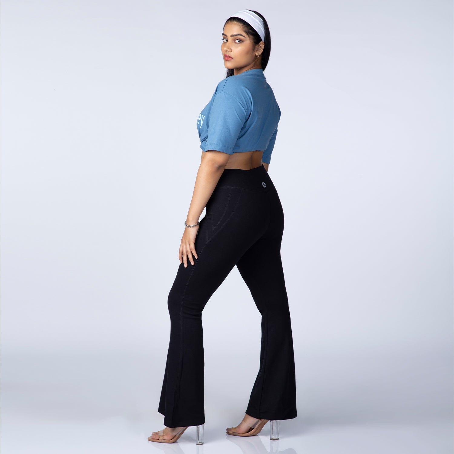 Women's Black Sports Bootcut Pant