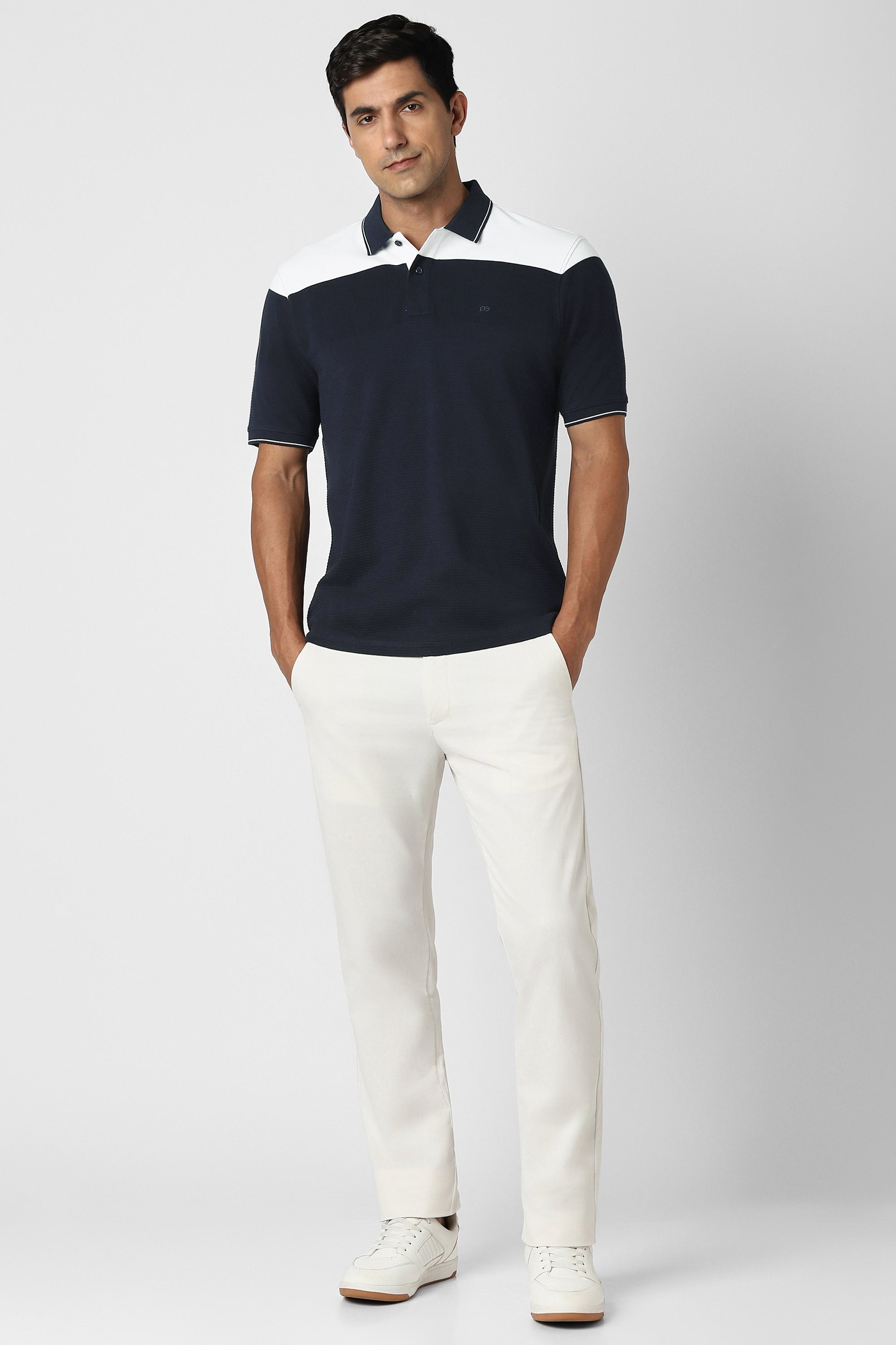 Men's Navy Casual Half Sleeves Polo Tshirt