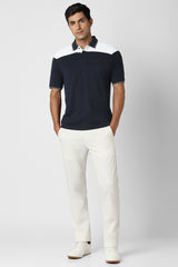 Men's Navy Casual Half Sleeves Polo Tshirt