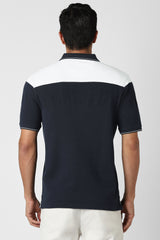 Men's Navy Casual Half Sleeves Polo Tshirt