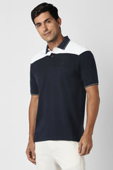 Men's Navy Casual Half Sleeves Polo Tshirt