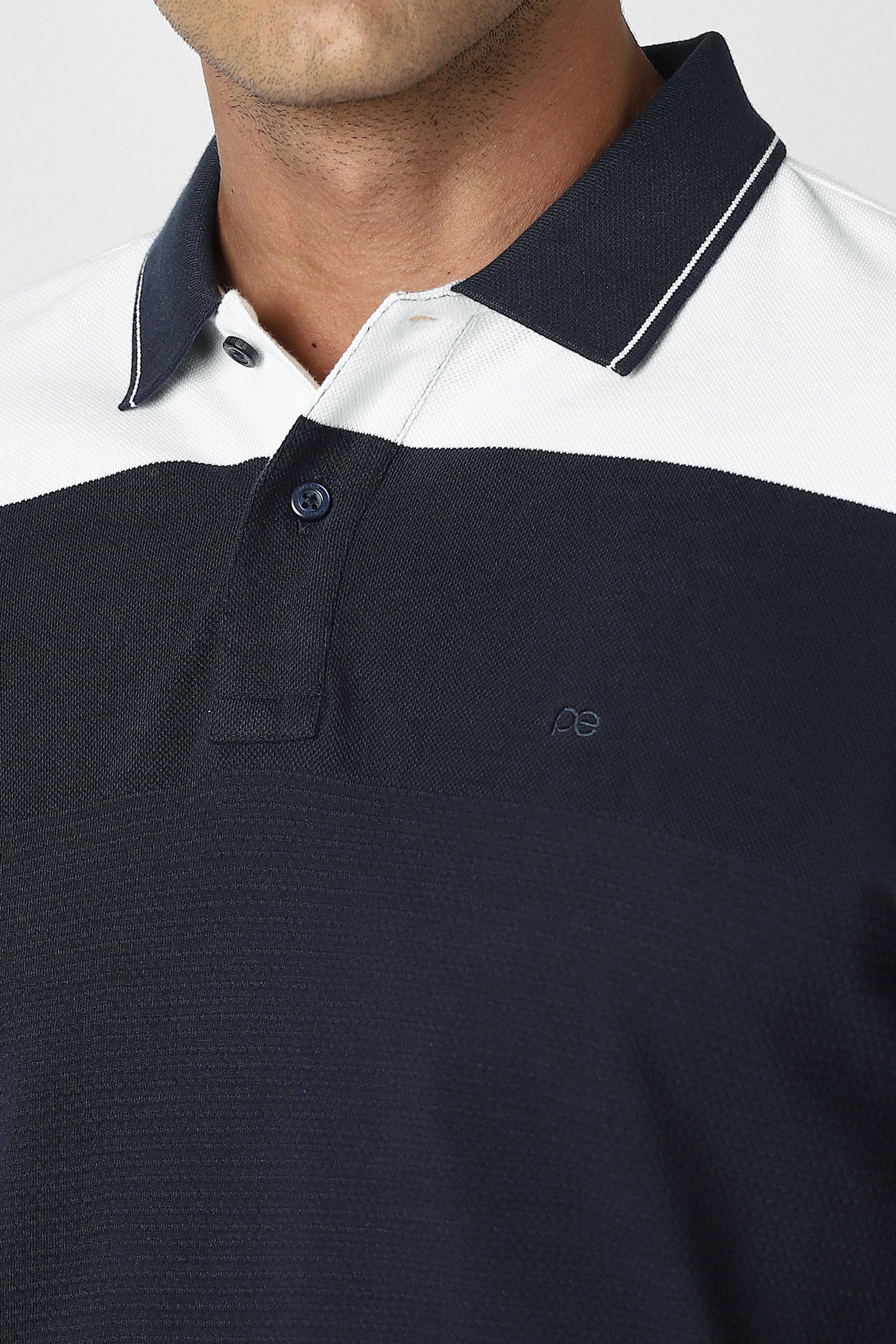 Men's Navy Casual Half Sleeves Polo Tshirt