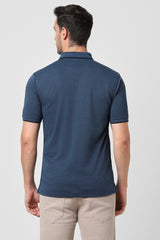 Men's Navy Casual Half Sleeves Polo Tshirt