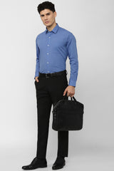 Men's Blue Office Wear Full Sleeves Shirt