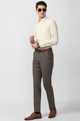 Men's Yellow Office Wear Full Sleeves Shirt