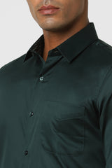 Men's Green Work Full Sleeves Shirt