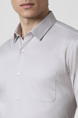 Men's Grey Work Full Sleeves Shirt