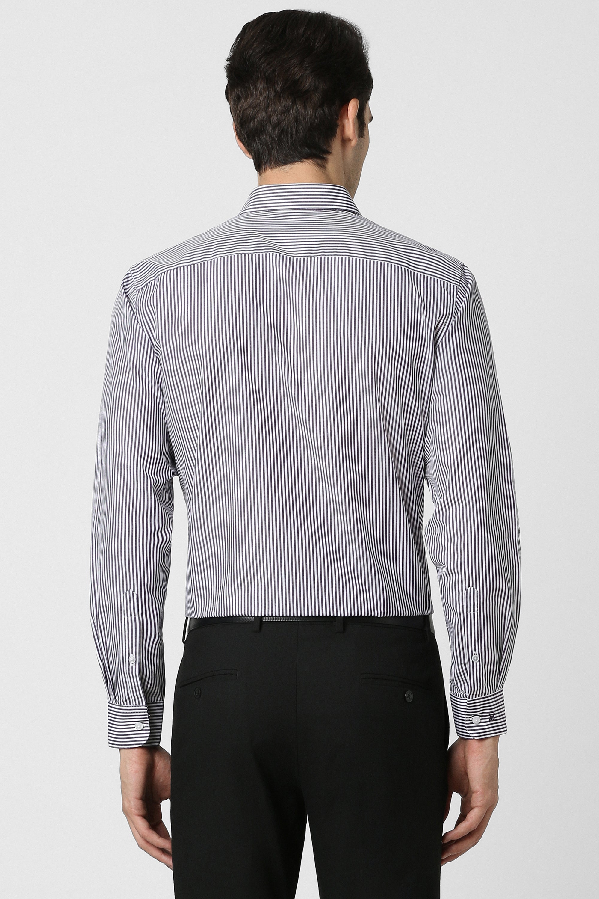 Men's Purple Casual Full Sleeves Shirt