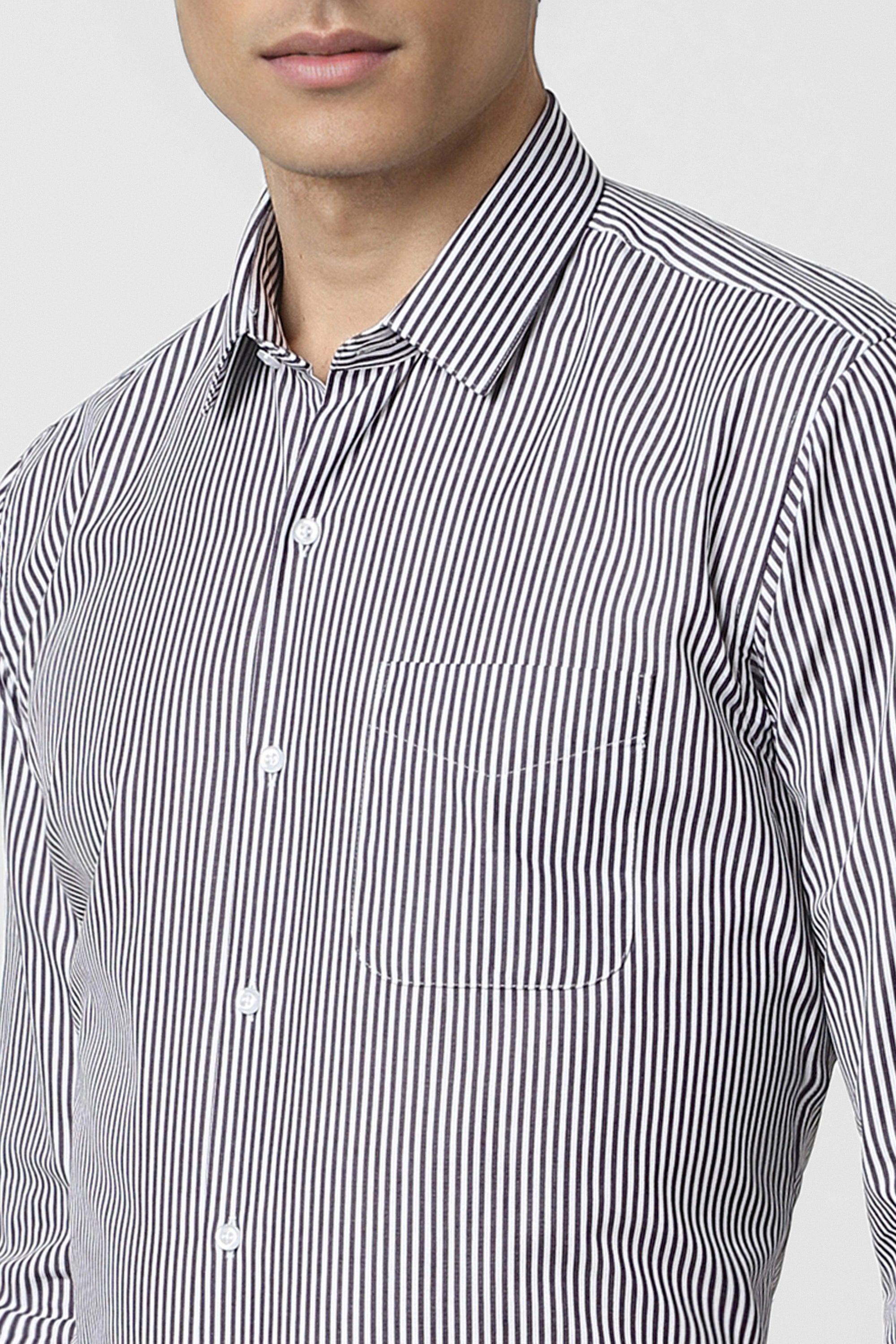 Men's Purple Casual Full Sleeves Shirt