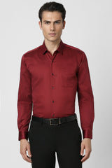Men's Red Work Full Sleeves Shirt