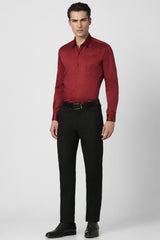 Men's Red Work Full Sleeves Shirt